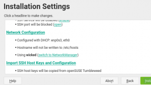 New shortcut to change the network backend